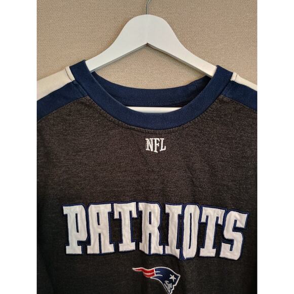 NFL Team Apparel Shirt Men XL Gray New England Patriots Logo Crewneck Sweatshirt - Picture 5 of 10